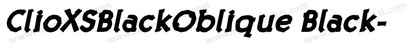 ClioXSBlackOblique Black字体转换